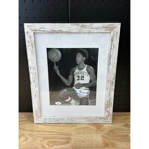 1969 Massachusetts Julius "Dr J" Erving Autographed Framed 8x10 JSA COA